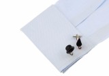 Butoni moderni accesorii gentlemen metalici + ambalaj cadou