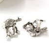 Butoni STAR WARS robot argintii metal + ambalaj cadou, Inox
