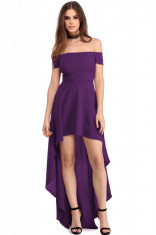 D544-10 Rochie cu umerii goi, de party, model mai lung la spate foto