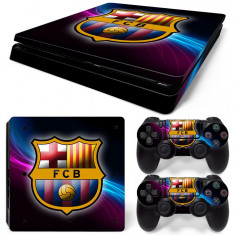 Skin / Sticker FCB Barcelona Playstation 4 PS4 SLIM + 2 Skin controller foto