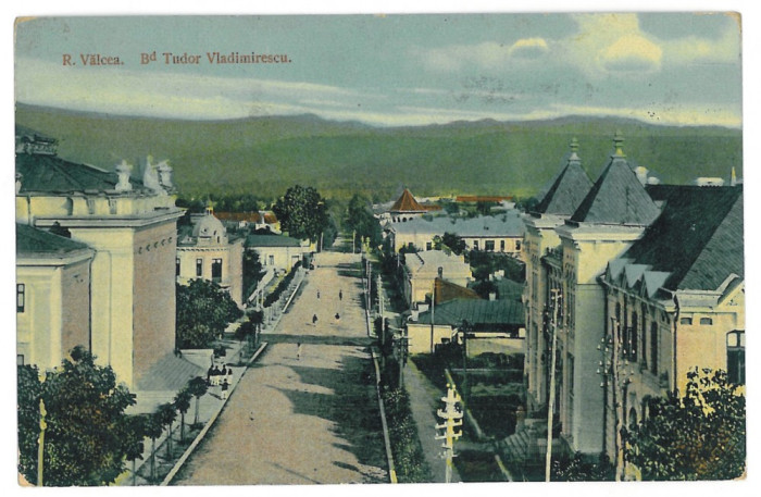 1559 - Rm. VALCEA, Ave. Tudor Vladimirescu - old postcard - used - 1912