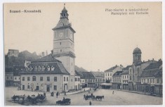 4298 - BRASOV, Market, Romania - old postcard, CENSOR - used - 1917