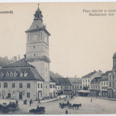 4298 - BRASOV, Romania, Market - old postcard, CENSOR - used - 1917