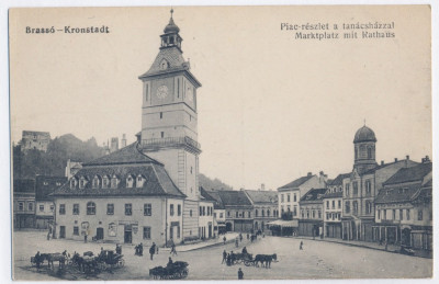 4298 - BRASOV, Romania, Market - old postcard, CENSOR - used - 1917 foto