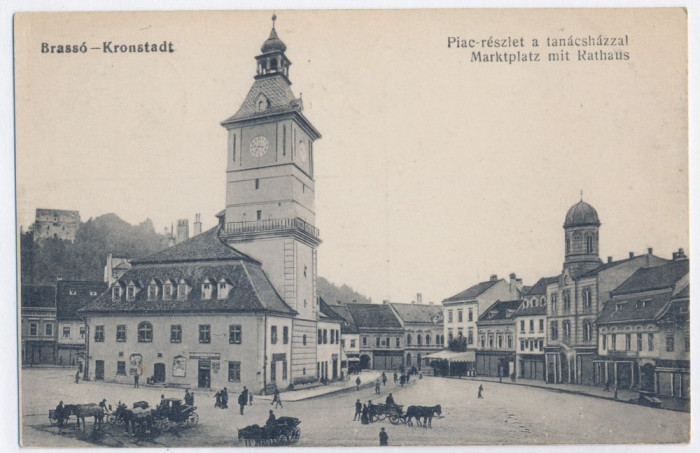 4298 - BRASOV, Romania, Market - old postcard, CENSOR - used - 1917