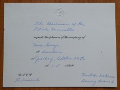 ONU, invitatie la dineu catre Mia Groza, anii 70