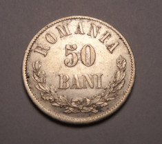 50 bani 1873 Superba Piesa de Colectie foto