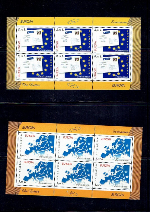Romania 2008 - 6294/5 klbg - europa scrisoarea