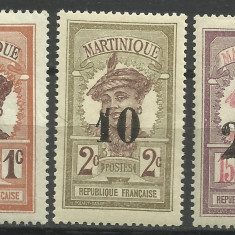 SERIE supratipar Colonii Franta-Martinique ( Martinica )-1920 EROARE MNH