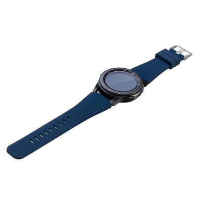 Curea silicon 22mm smartwatch Samsung Galaxy Gear S3 Classic Frontier ALBASTRU foto