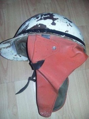 Casca originala veche moto,casca motociclist antica/retro de colectie,T.GRATUIT foto