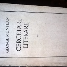 George Muntean - Cercetari literare (Editura pentru Literatura, 1969)