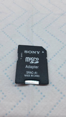 Adaptor card original SONY micro SD - &amp;gt; SD cu functie LOCK, nou, nefolosit. foto