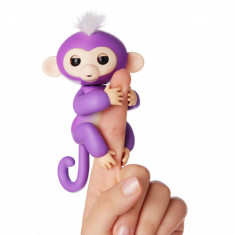 Maimutica interactiva ?i inteligenta Happy Monkey fingerlings pentru copii,culoare mov. foto