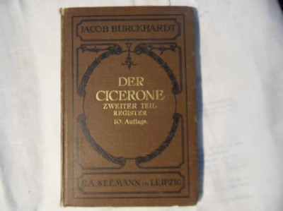 J. Burckhardt - Der Cicerone (II.theil ) foto