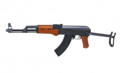 Replica AK-47S metal+lemn AEG Cyma arma airsoft pusca pistol aer comprimat sniper shotgun foto