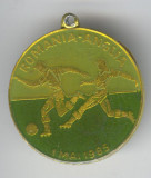 MECI de FOTBAL Medalie Romania &amp; ANGLIA - Luna Mai 1985