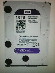 Hard-disk WD 1 TB-Purple NOU-sigilat Sata3 64MB 100% health P163 foto