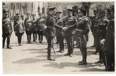 M.S Carol al II-lea la Scoala Artilerie Timisoara, ofiterii din comanda unitatii foto
