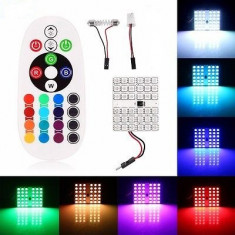 Placa LED RGB 50X48MM CU TELECOMANDA 36 SMD 5050 12V KIT COMPLET AL-031016-9 foto