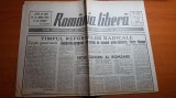 Romania libera 29 iunie 1990-noul guvern al romaniei,timpul reformelor radicale