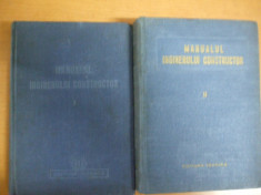 Manualul inginerului constructor 2 volume Bucuresti 1950 Balan Beles Bogdan Igor foto