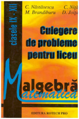 Culegere de probleme matematica-algebra pentru liceu clasele IX-XII - Autor(i): C. Nastasescu, foto
