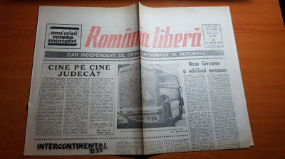 ziarul romania libera 19 aprilie 1990-art. intercontinental 21 /22 foto