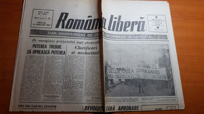 ziarul romania libera 28 februarie 1990-articolul revolutie fara aprobare foto