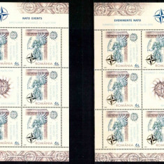 Romania 2008, LP 1798 a + 1798 b, Evenimente NATO, minicoli, MNH! LP 134,40 lei