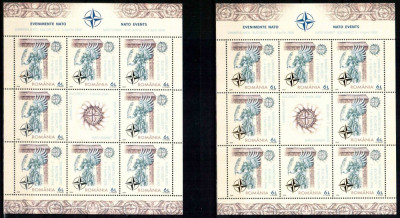 Romania 2008, LP 1798 a + 1798 b, Evenimente NATO, minicoli, MNH! LP 134,40 lei foto