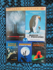 1 DVD 5 FILME DOCUMENTARE - AN INCONVENIENT TRUTH + MARCH OF THE PENGUINS + ... foto