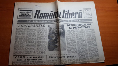 ziarul romania libera 21 aprilie 1990-art. &amp;quot; votul in cunostinta de cauza &amp;quot; foto
