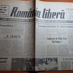 ziarul romania libera 1 iulie 1990-art. combinatul de utilaj greu cluj napoca