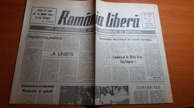 ziarul romania libera 1 iulie 1990-art. combinatul de utilaj greu cluj napoca foto