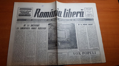 romania libera 8 aprilie 1990-art.de la dictatura la libertatea prost inteleasa foto