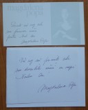 Cumpara ieftin 4 autografe Magdalena Popa , 2 pe felicitari de Anul Nou