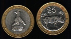 Zimbabwe 5 dollar 2001 foto