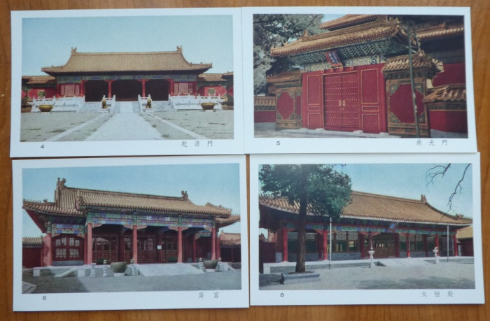 10 carti postale China , necirculate ,aduse la vizita oficiala a lui Petru Groxa