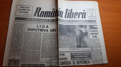 ziarul romania libera 31 august 1990-art. cernavoda-cernobilul de langa noi foto
