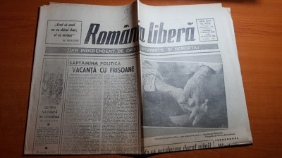 ziarul romania libera 18 august 1990-art. &amp;quot; vacanta cu frisoane &amp;quot; foto