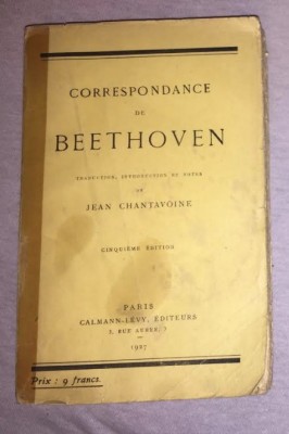 CHANTAVOINE JEAN - CORRESPONDANCE DE BEETHOVEN foto