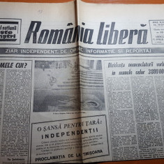 ziarul romania libera 11 aprilie 1990-continuare interviului cu regele mihai