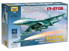 Macheta Zvezda Avion Militar Rusesc SU-27SM Flanker B 1:72 foto