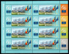 Romania 2009, LP 1833 a, 60 ani Consiliul Europei, bloc de 8, MNH! LP 63,40 lei foto