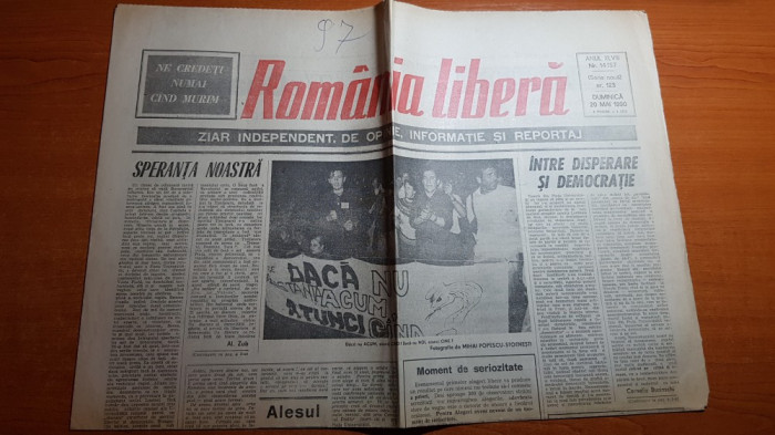 romania libera 20 mai 1990- ziua in care romania votaza presedintele tarii