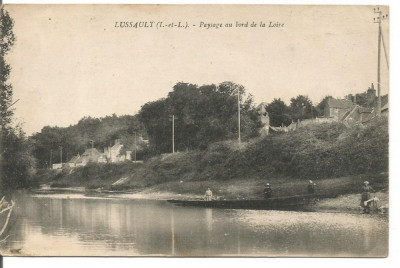 (A1) carte postala-FRANTA-Lussault- Peysage au bord de la Loire foto