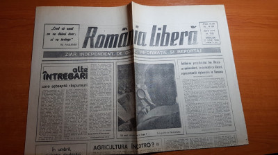 romania libera 27 iunie 1990-articolul &amp;quot; agricultura incotro ? &amp;quot; foto