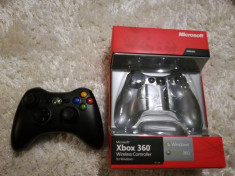 Vand Controller Microsoft XBOX 360 Wireless JR9-00010, USB, Negru foto