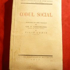 Codul Social - UI Studii sociale Catolice din Malines 1937 trad.G.Gheorghiu